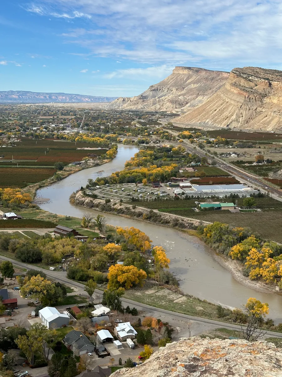 Colorado River canyon viewed from the Palisade Rim Trail above Palisade, Colorado