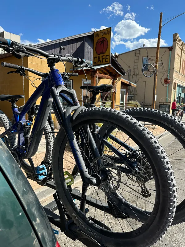 Mountain biking near Hot Tomato in Fruita, Colorado