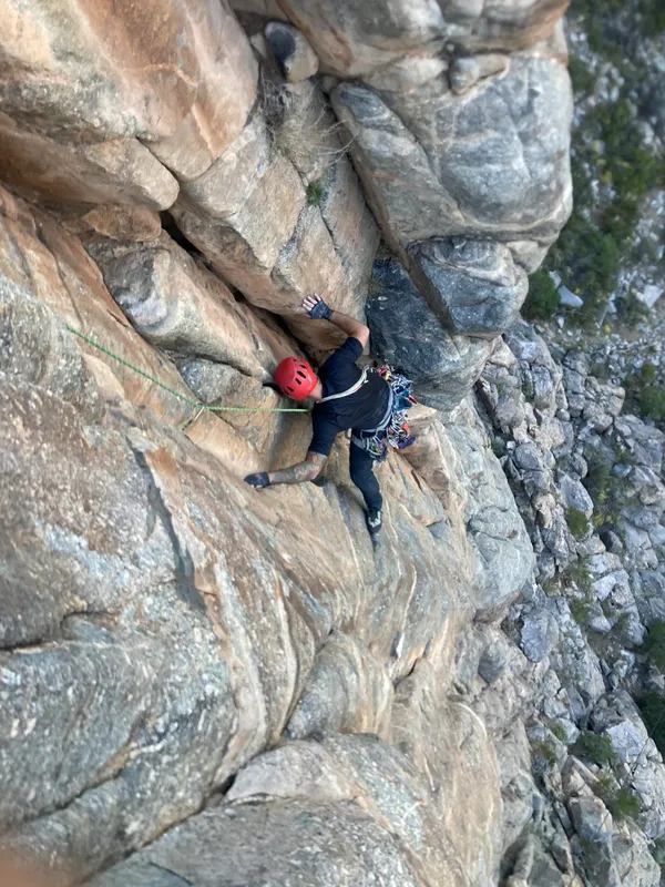 Max Karren climbing at Unaweep Canyon near Grand Junction, Colorado