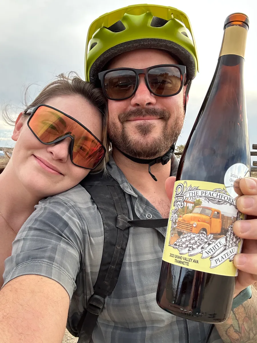 Max and Kim at Peachfork Orchards and Vineyards in Palisade, Colorado