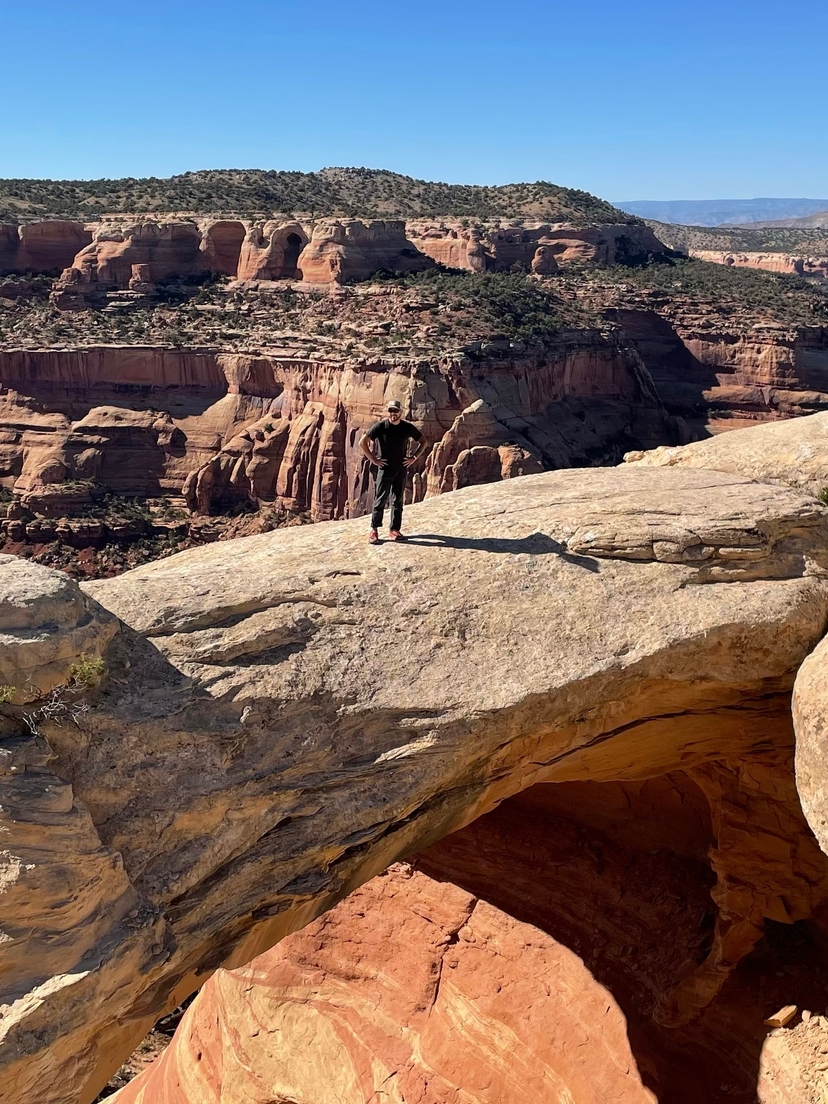 Max Karren at Rattlesnake Arches in McInnis Canyons National Conservation Area near Grand Junction, Colorado