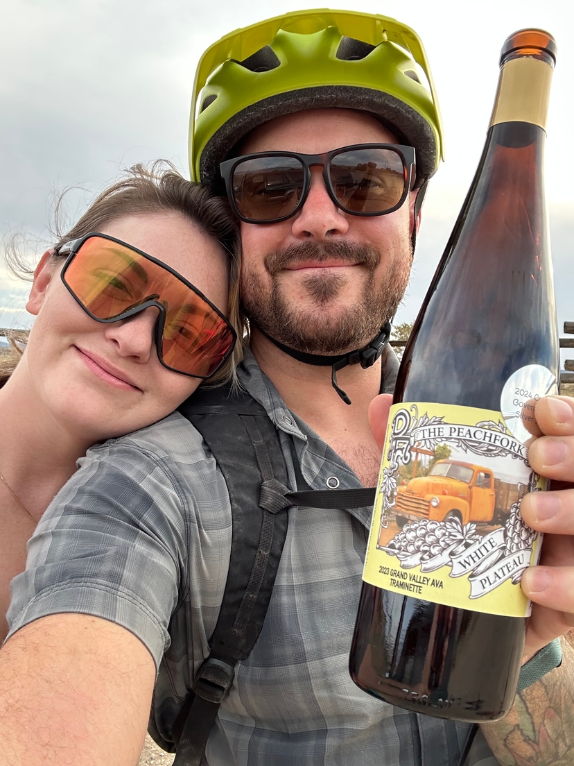 Max and Kim at Peachfork Orchards and Vineyards in Palisade, Colorado
