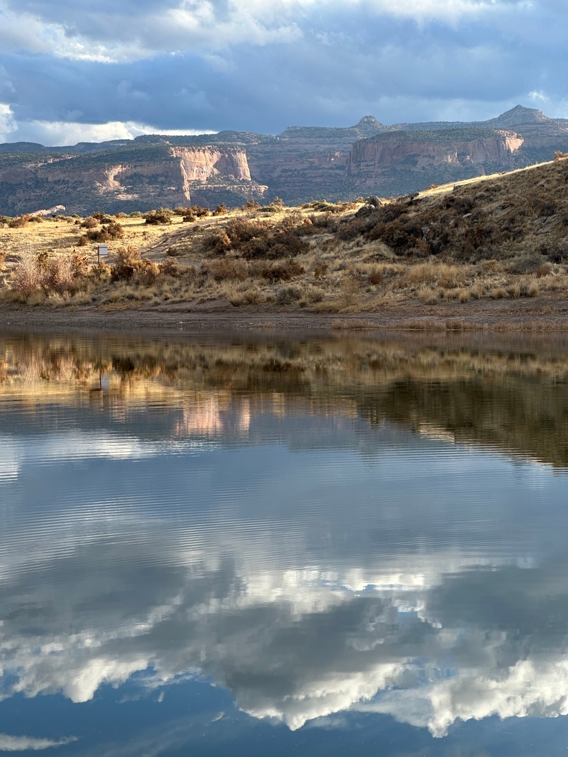 Flatwater view at Snooks Bottom on the Colorado River near Grand Junction, Colorado